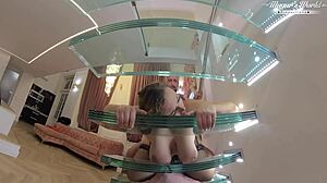 BBW Kathy gets deep fucked hard on the staircase with raw power.