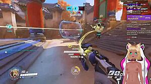 Vtuber lewdneko plays overwatch and gets spanked part 2