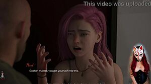 Growing Things Up in Episode 6 - Asian College Roleplay with Corset and Fishnets in Wild Anime Scene