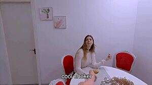 Beautiful big tits bouncing while getting ass to mouth fucked in a 1 on 1 scene