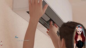 Growing Things Up in Episode 6 - Asian College Roleplay with Corset and Fishnets in Wild Anime Scene