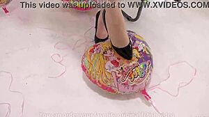 Cute Anime Girl Pops Balloon In Hentai