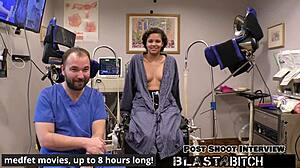 Patient Rebel Wyatt's pussy blasted with cum by doctor in POV. Watch her moan and spread wide!