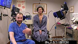 Patient Rebel Wyatt's pussy blasted with cum by doctor in POV. Watch her moan and spread wide!