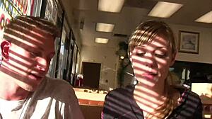 White Teen Gets Fucked Hard by Two Guys in Public