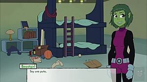 i break starfire's ass with anal beast