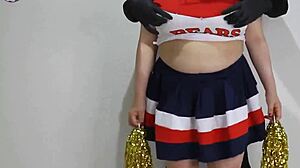 Cheerleader Squirts in Costume
