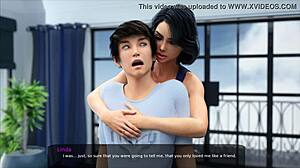 First time touching my stepmom's massive boobs in Milfy City V6E Part 18 anime dub!