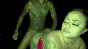 me and friends got wild on street with busty hottie