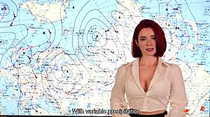 Weather Forecast Presenter Fucks On Live News And Receives Two Cumshots Pov