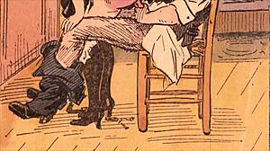 Vintage erotic drawings bring steamy fantasies to life in retro style.