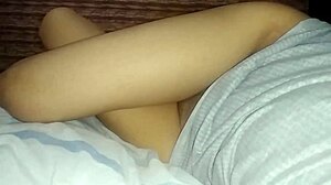 In my horny bed, no underpants, do you like my legs?