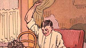 Vintage erotic drawings bring steamy fantasies to life in retro style.