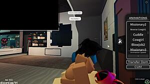 What a lucky day with muff diving and creampie in roblox condo