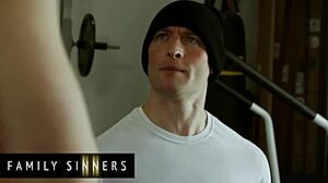 I Ride My Stepbrother’s Cock at Gym, Take His Cum