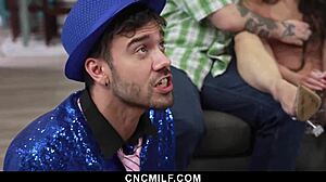 The gang says, 'Enjoy the freeuse sex during the game!'