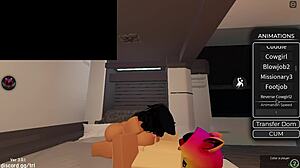 What a lucky day with muff diving and creampie in roblox condo