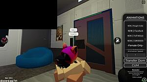 What a lucky day with muff diving and creampie in roblox condo