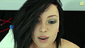 Curvy Big-Titted Babe Stays True in Wild 3D Action