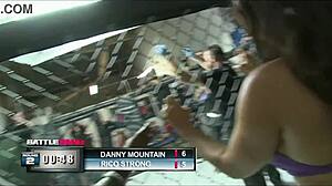 hot black busty girl contrasts her huge tits with danny mountain's monster cock banging