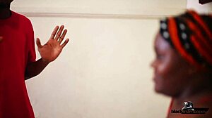 I ordered food at hotel, but got a huge black cock instead, oops!