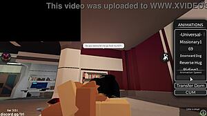 What a lucky day with muff diving and creampie in roblox condo