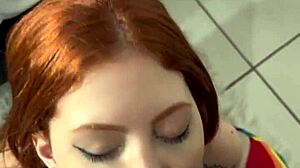 Redhead stepsister nerd enjoys cute moments