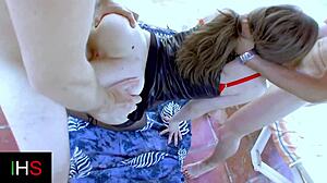 girl next door fucks two guys hard!