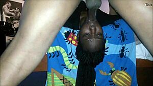 Black Gal Gets Fucked In The Mouth Hard
