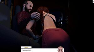 Redhead Riding And Giving Intense Blowjob In Midnight Ride Game Ending Three!