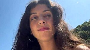 Hottie Sucks Dick On Public Beach With Cumwalk