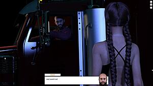 Redhead Riding And Giving Intense Blowjob In Midnight Ride Game Ending Three!