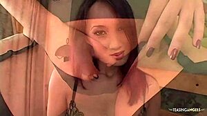 Damn, redhead babe Katsumi craves two hard cocks right now!