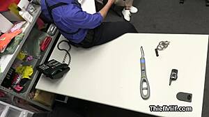 Fit Big Tit Blonde Milf Caught Undressing at Work