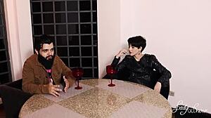 Ex Ator Porno Tries Muff Diving on Brunette With Small Tits