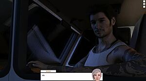 Redhead Riding And Giving Intense Blowjob In Midnight Ride Game Ending Three!