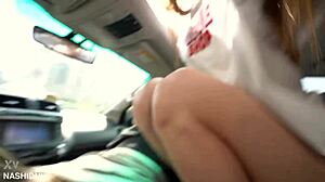 Risky public threesome in a car leads to rough hard sex at home with a monster cock and facial finish