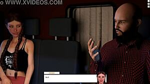 Redhead Riding And Giving Intense Blowjob In Midnight Ride Game Ending Three!