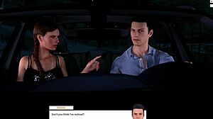 Redhead Riding And Giving Intense Blowjob In Midnight Ride Game Ending Three!