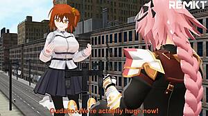 Whoa, a giantess master fulfills a kinky wish in 3D!