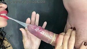 Akira Sanches with that tasty blowjob, ditched the condom for Binho’s hot load!