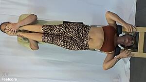 Hiring manager evaluates the lifeguard's feet during the interview.