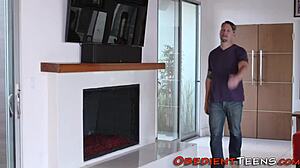 Dominated Teen Bound In Rough Facial