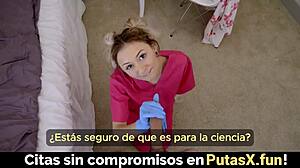 My horny stepsister just nursed my cock back to life - Spanish sub.