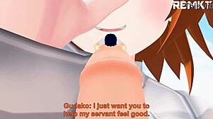 Whoa, a giantess master fulfills a kinky wish in 3D!