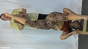 Hiring manager evaluates the lifeguard's feet during the interview.