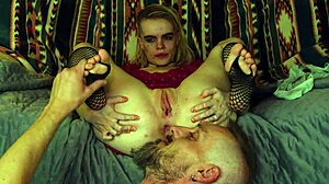 Tiny goth girl just sucks and fucks massive cock