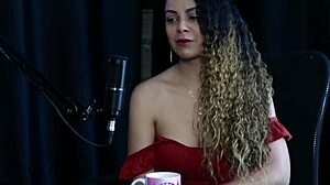 Hey, check Charllottye in sheer red lingerie for Brazilian glamour! 😍