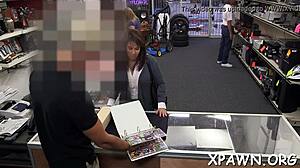 Sex In Shop Rough Blowjob Happening