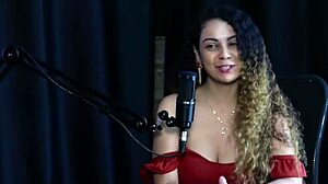 Hey, check Charllottye in sheer red lingerie for Brazilian glamour! 😍